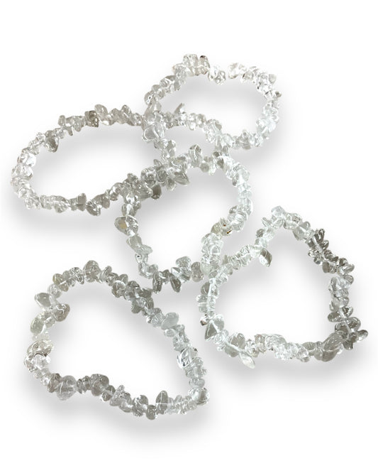 Clear Quartz Chip Bracelets