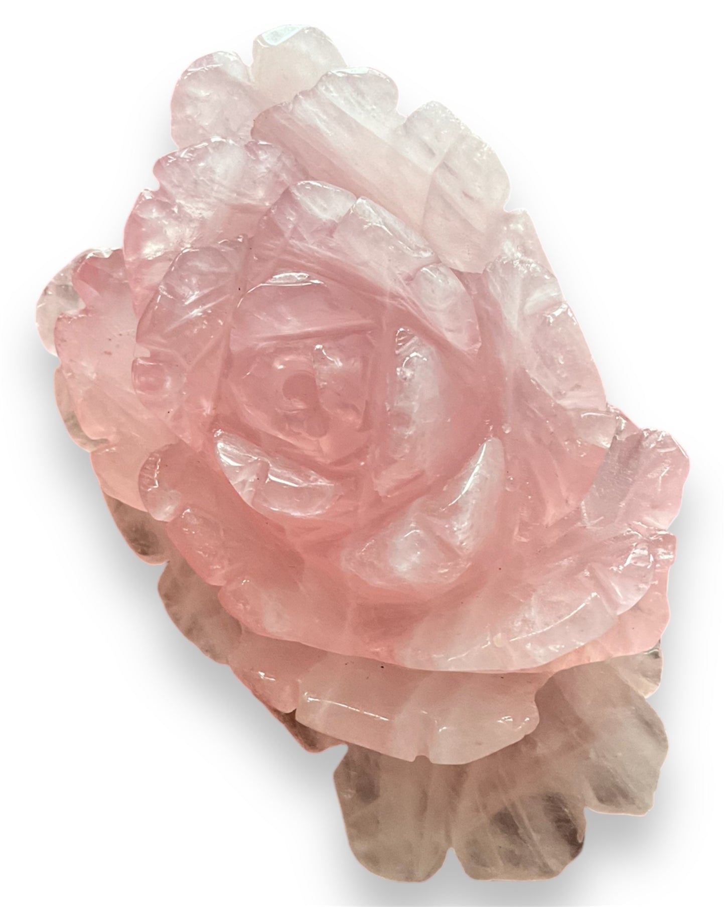 Rose Quartz Lotus Flower