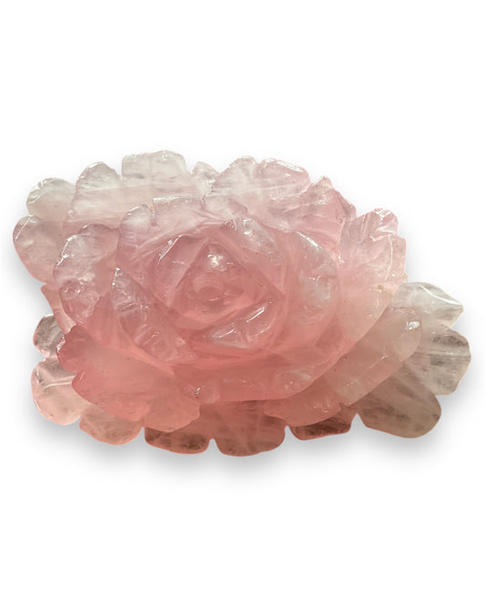 Rose Quartz Lotus Flower