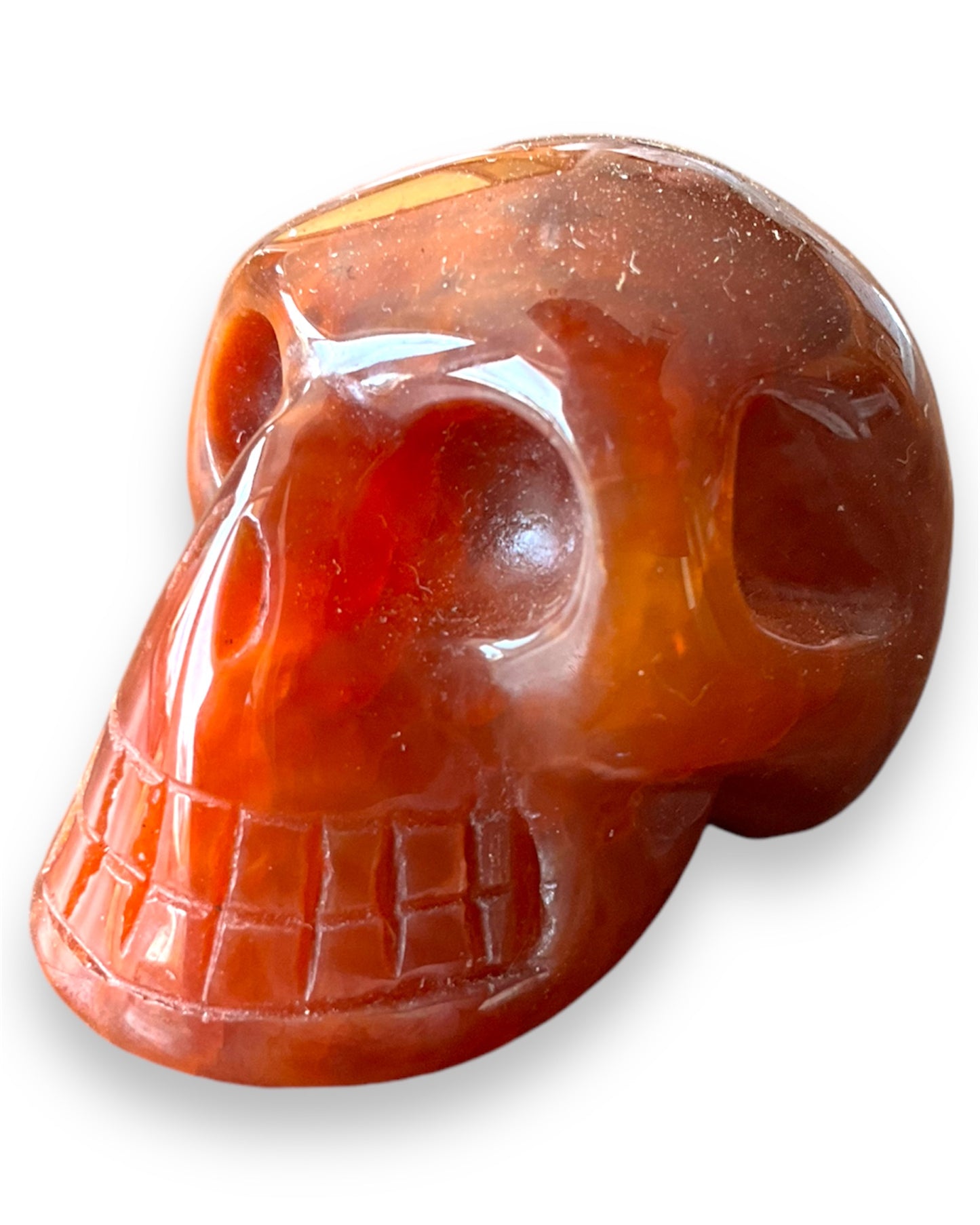 Fire Agate Skull