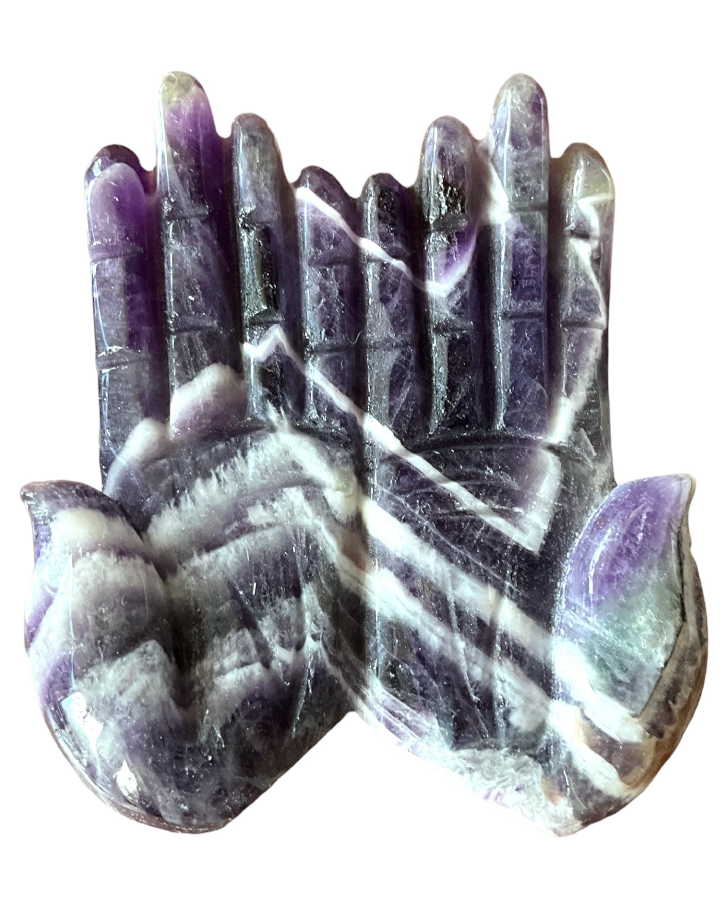 Chevron Amethyst Giving Hands