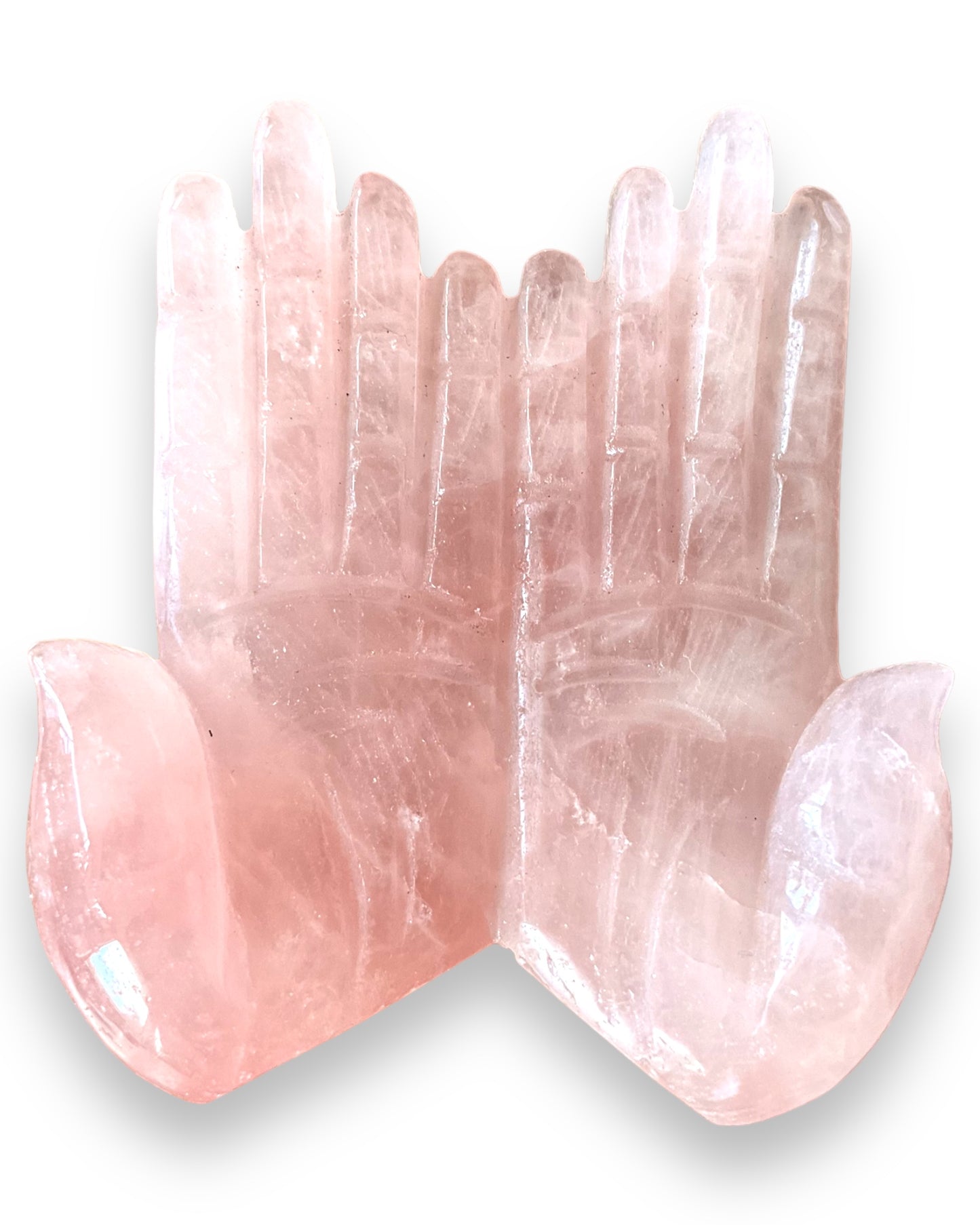 Rose Quartz Giving Hands