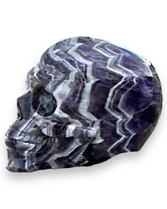 Chevron Amethyst Skull