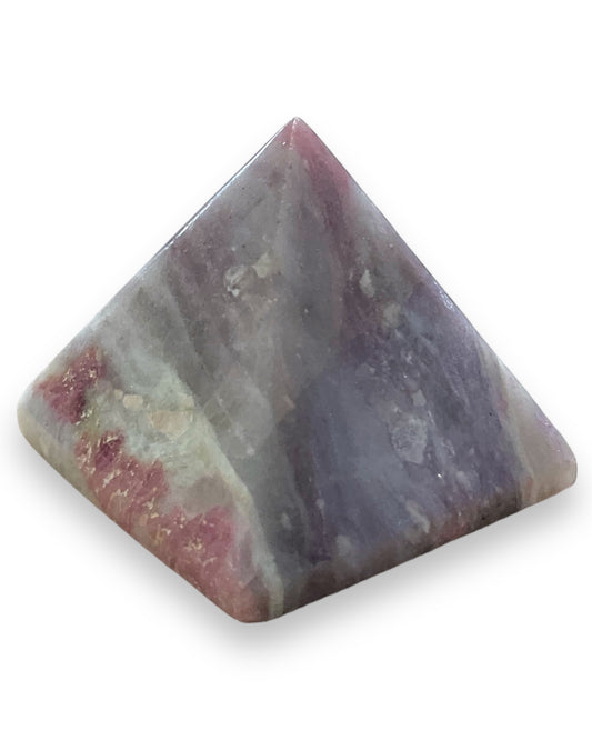 Pink Tourmaline in Quartz Pyramid