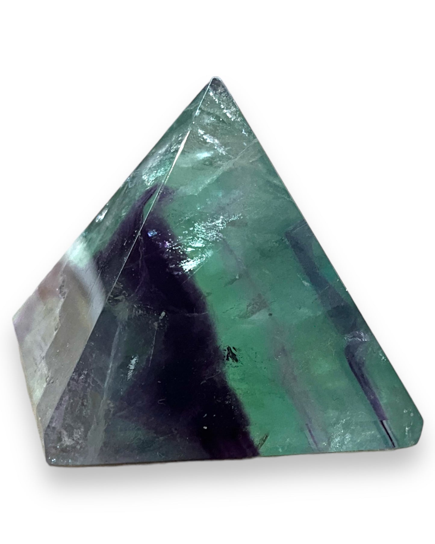 Rainbow Fluorite Pyramid