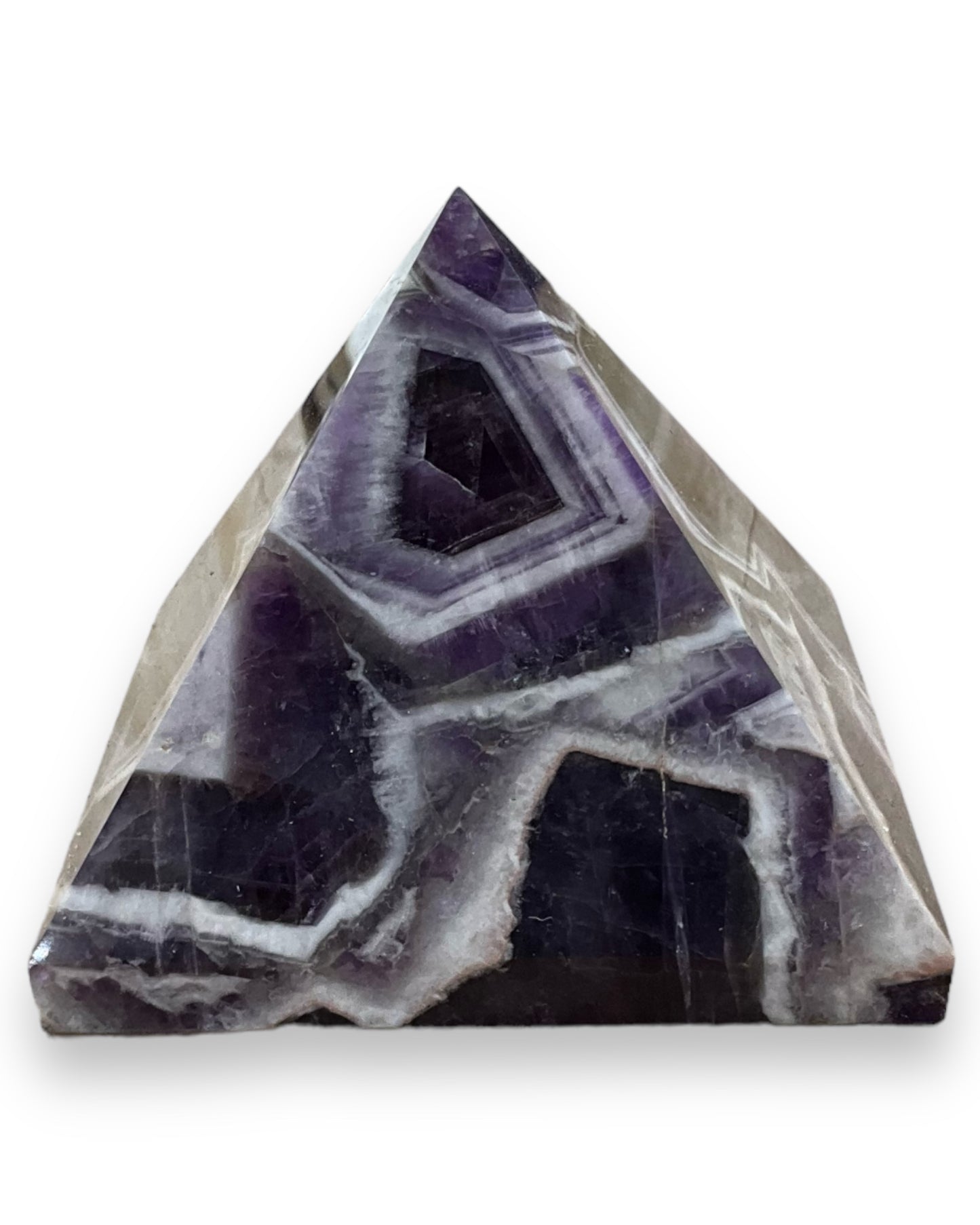 Chevron Amethyst Pyramid