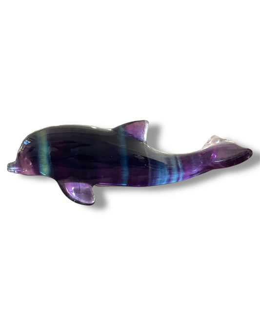 Rainbow Fluorite Dolphin