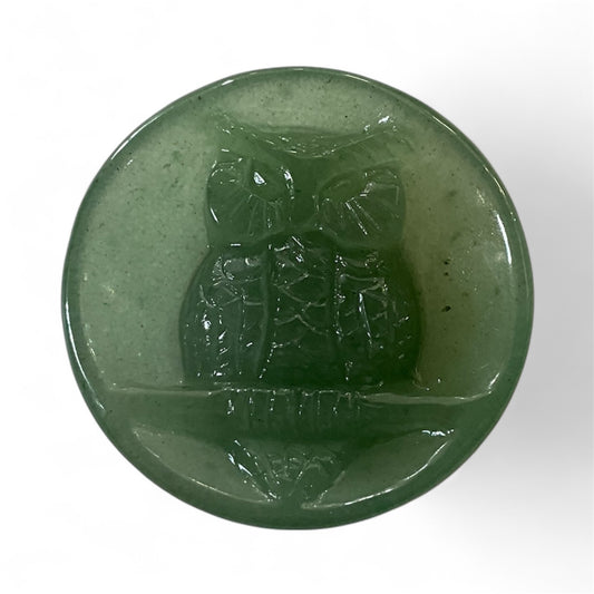 Green Aventurine Owl Bowl